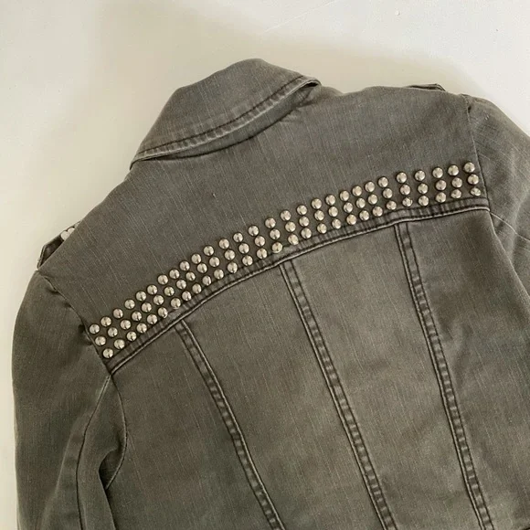 ITALIAN Denim Jacket w/ Studs - Picture 2 of 16